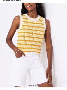 Market & Spruce Crochet Tank- M